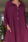 Made in Italy Paulo Pillow Cotton Sailor Dress Beetroot /5 =